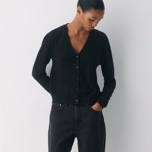 Aritzia Black cashmere v cardigan